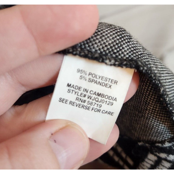 Notations Women's Black & White Pockets Open Front Cardigan Size 2X - Picture 4 of 7